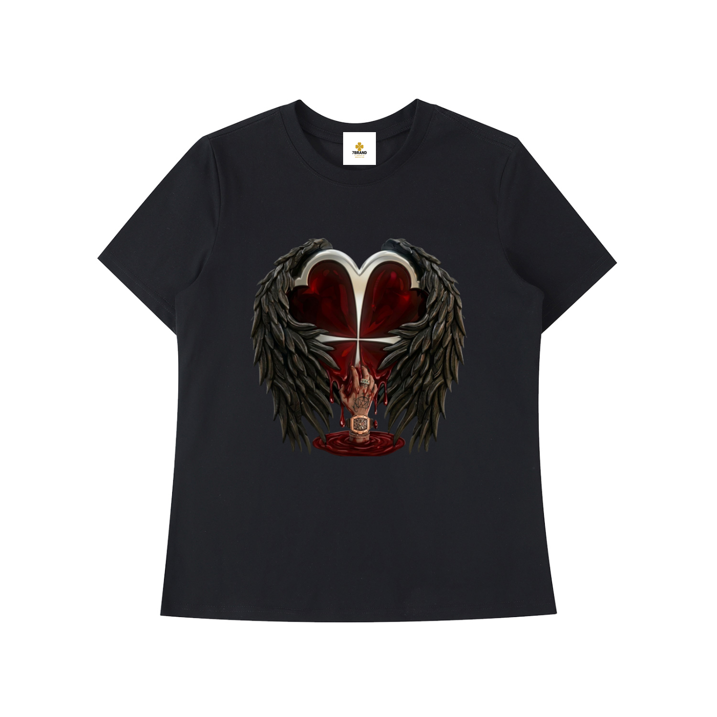 #7Brand HeartOf7 Essential Standard Shoulder T-Shirt