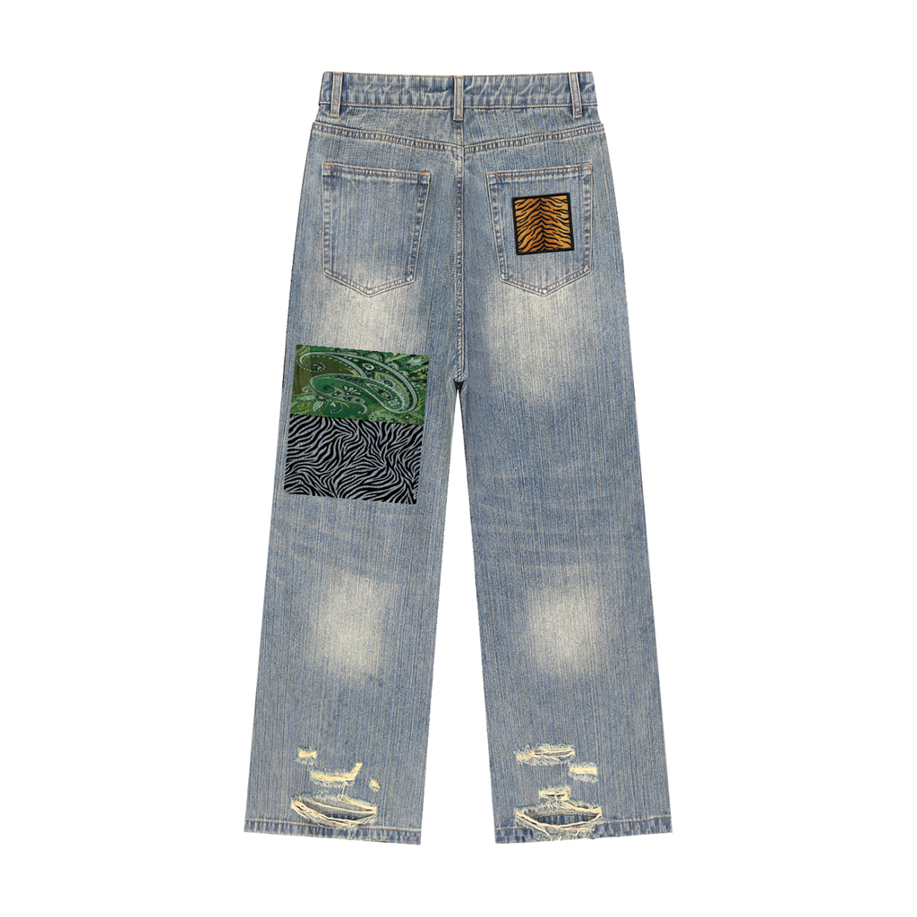 #7Brand Vintage Wash Distressed Denim Jeans