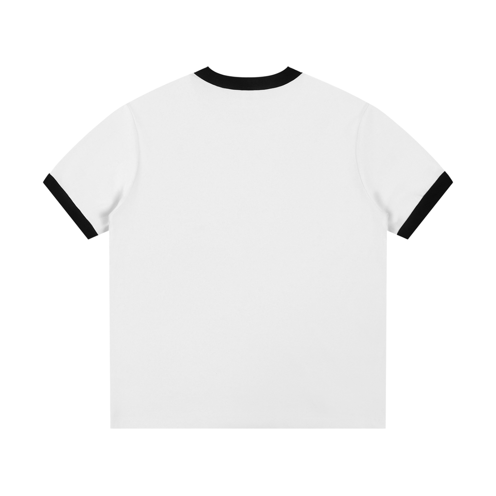 #7Brand Contrast Edge Ribbed Crewneck T-Shirt