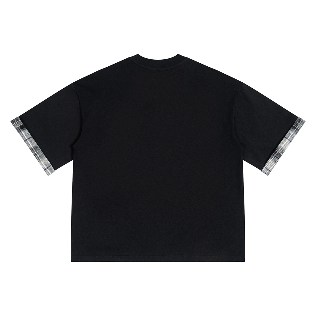 #7Brand Unisex Plaid Paneled T-Shirt