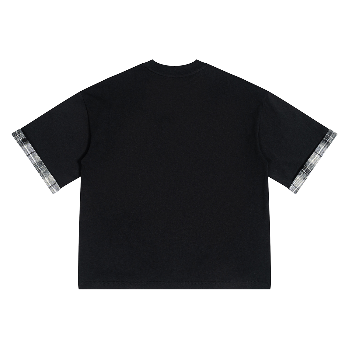 #7Brand Unisex Plaid Paneled T-Shirt