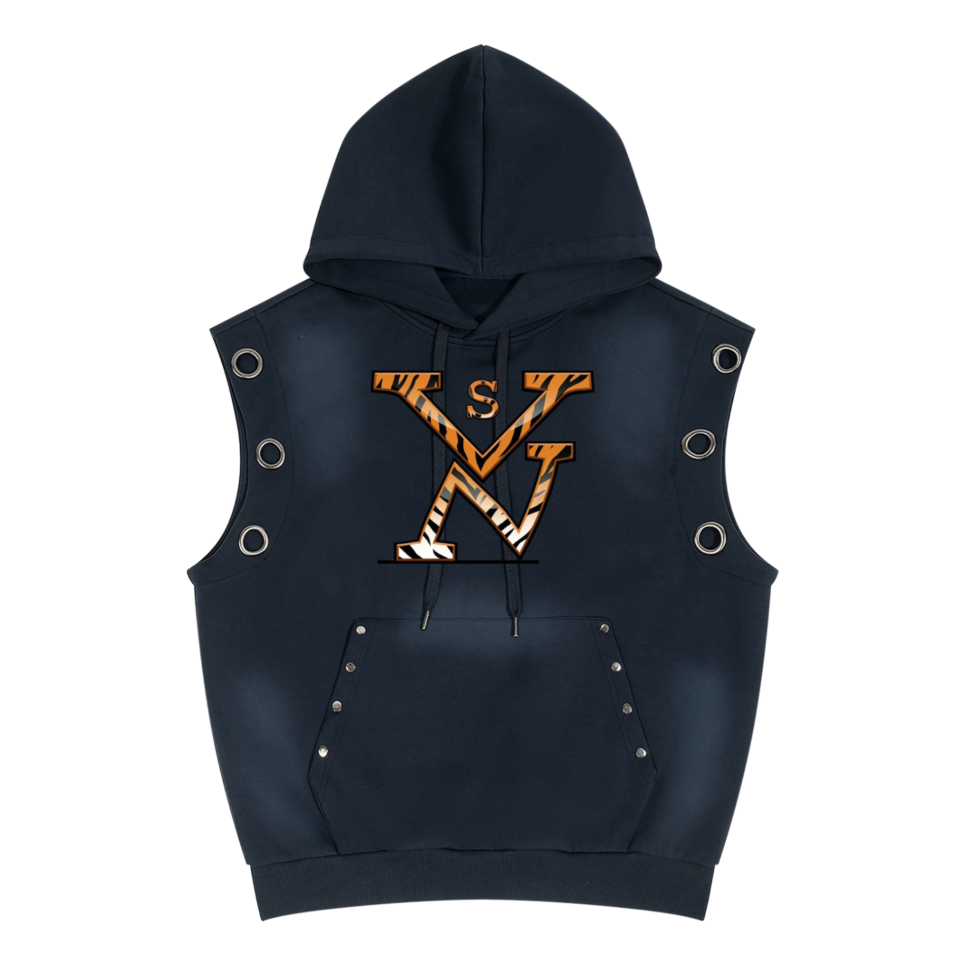 #7Brand SVN Unisex Vintage Wash Sun Fade Sleeveless Hoodie
