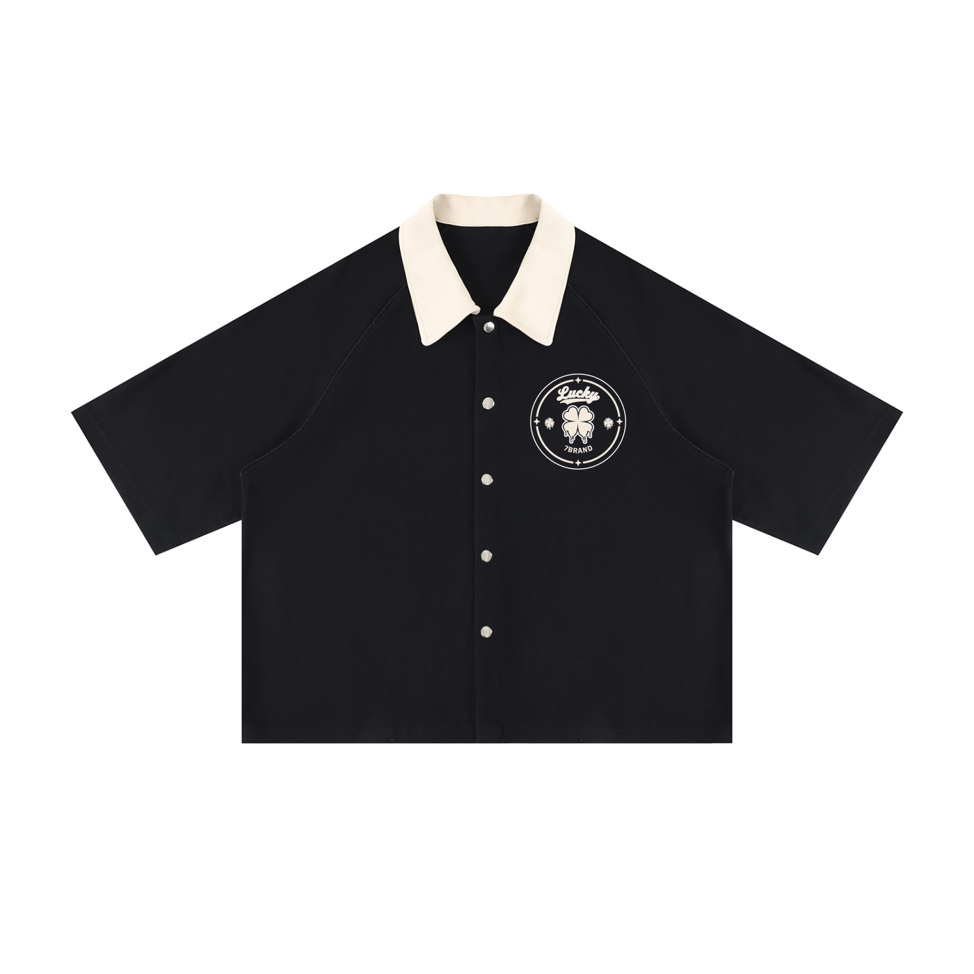 #7Brand Unisex Color Block Boxy Short Sleeve Shirt