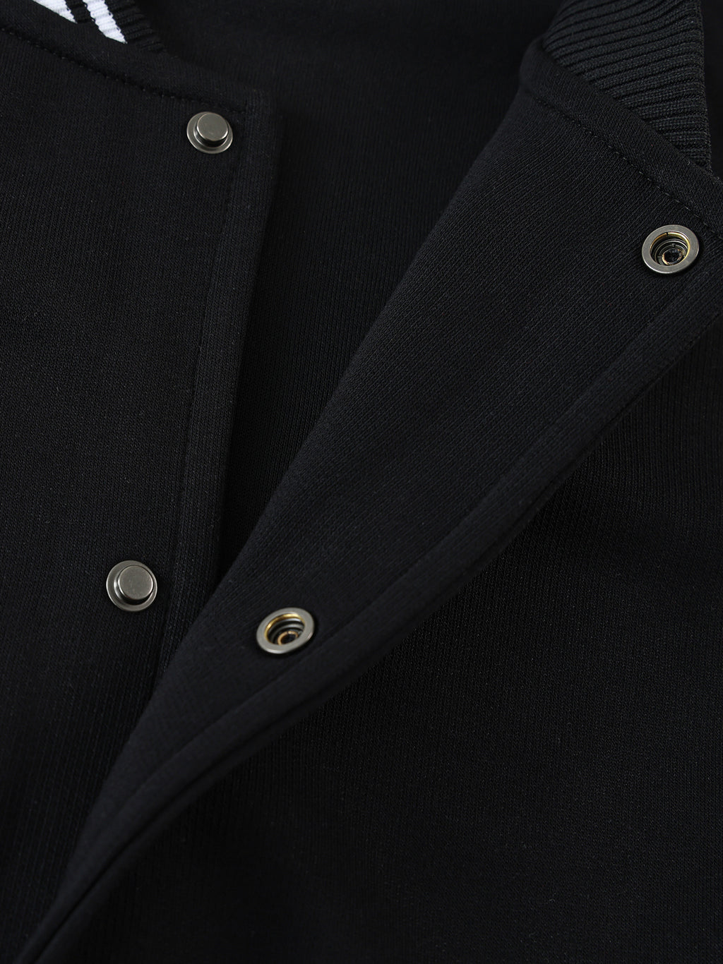 Contrast Trim Raglan Varsity Jacket